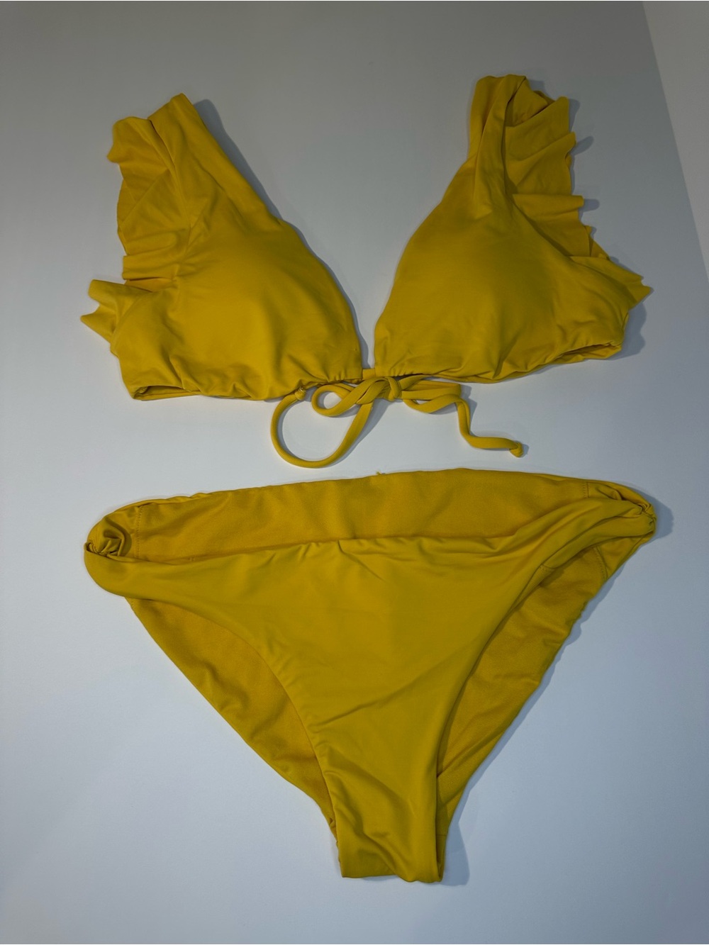 Billabong Yellow Ruffle Triangle Bikini